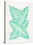 Seafoam Banana Leaves-Cat Coquillette-Stretched Canvas