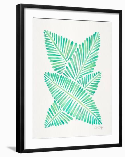 Seafoam Banana Leaves-Cat Coquillette-Framed Giclee Print