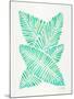 Seafoam Banana Leaves-Cat Coquillette-Mounted Giclee Print