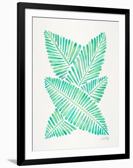 Seafoam Banana Leaves-Cat Coquillette-Framed Giclee Print