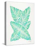 Seafoam Banana Leaves-Cat Coquillette-Stretched Canvas