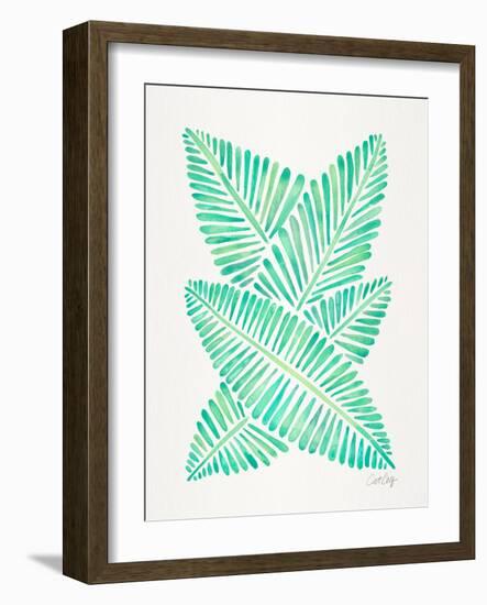 Seafoam Banana Leaves-Cat Coquillette-Framed Giclee Print