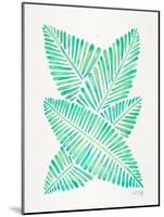 Seafoam Banana Leaves-Cat Coquillette-Mounted Giclee Print