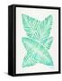 Seafoam Banana Leaves-Cat Coquillette-Framed Stretched Canvas