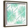 Seafoam Fan Palm Pattern-Cat Coquillette-Framed Giclee Print