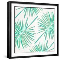 Seafoam Fan Palm Pattern-Cat Coquillette-Framed Giclee Print