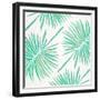 Seafoam Fan Palm Pattern-Cat Coquillette-Framed Giclee Print