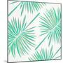 Seafoam Fan Palm Pattern-Cat Coquillette-Mounted Giclee Print