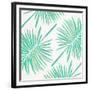 Seafoam Fan Palm Pattern-Cat Coquillette-Framed Giclee Print
