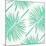 Seafoam Fan Palm Pattern-Cat Coquillette-Mounted Giclee Print