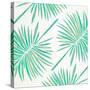 Seafoam Fan Palm Pattern-Cat Coquillette-Stretched Canvas