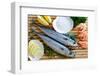 Seafood, Fish - Fresh Mackerel and Shrimps in Cuisine-Gorilla-Framed Photographic Print