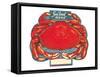 Seafood Menu, Crab-null-Framed Stretched Canvas