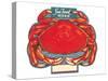 Seafood Menu, Crab-null-Stretched Canvas