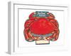 Seafood Menu, Crab-null-Framed Art Print