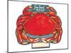 Seafood Menu, Crab-null-Mounted Art Print