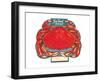 Seafood Menu, Crab-Found Image Press-Framed Giclee Print