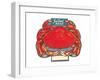 Seafood Menu, Crab-Found Image Press-Framed Giclee Print