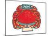 Seafood Menu, Crab-Found Image Press-Mounted Giclee Print