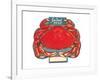 Seafood Menu, Crab-Found Image Press-Framed Giclee Print