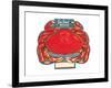 Seafood Menu, Crab-Found Image Press-Framed Giclee Print