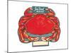 Seafood Menu, Crab-Found Image Press-Mounted Giclee Print