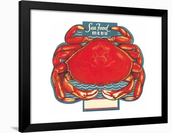 Seafood Menu, Crab-Found Image Press-Framed Giclee Print