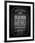 Seafood Poster Chalkboard-avean-Framed Art Print