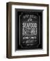 Seafood Poster Chalkboard-avean-Framed Art Print