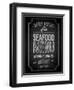 Seafood Poster Chalkboard-avean-Framed Art Print