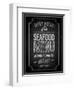 Seafood Poster Chalkboard-avean-Framed Art Print