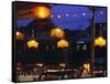 Seafood Restaurant with Lit Lanterns, Vietnam-Walter Bibikow-Framed Stretched Canvas