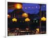 Seafood Restaurant with Lit Lanterns, Vietnam-Walter Bibikow-Framed Photographic Print