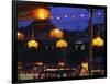 Seafood Restaurant with Lit Lanterns, Vietnam-Walter Bibikow-Framed Photographic Print