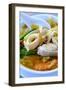 Seafood soup, Vietnamese food, Vietnam, Indochina, Southeast Asia, Asia-Alex Robinson-Framed Photographic Print