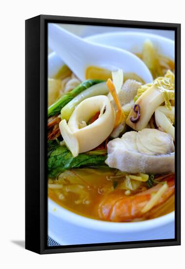 Seafood soup, Vietnamese food, Vietnam, Indochina, Southeast Asia, Asia-Alex Robinson-Framed Stretched Canvas