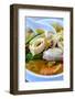 Seafood soup, Vietnamese food, Vietnam, Indochina, Southeast Asia, Asia-Alex Robinson-Framed Photographic Print