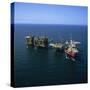 Seafox Drill Rig and Platform in the Sea at Morecambe Bay Gas Field, England, United Kingdom-Nick Wood-Stretched Canvas