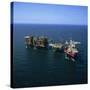 Seafox Drill Rig and Platform in the Sea at Morecambe Bay Gas Field, England, United Kingdom-Nick Wood-Stretched Canvas