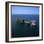 Seafox Drill Rig and Platform in the Sea at Morecambe Bay Gas Field, England, United Kingdom-Nick Wood-Framed Photographic Print