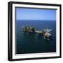 Seafox Drill Rig and Platform in the Sea at Morecambe Bay Gas Field, England, United Kingdom-Nick Wood-Framed Photographic Print