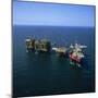 Seafox Drill Rig and Platform in the Sea at Morecambe Bay Gas Field, England, United Kingdom-Nick Wood-Mounted Photographic Print