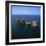 Seafox Drill Rig and Platform in the Sea at Morecambe Bay Gas Field, England, United Kingdom-Nick Wood-Framed Photographic Print