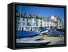 Seafront from Yacht Park, Aberdovey, Gwynedd, Wales, United Kingdom-David Hunter-Framed Stretched Canvas