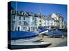 Seafront from Yacht Park, Aberdovey, Gwynedd, Wales, United Kingdom-David Hunter-Stretched Canvas