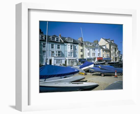 Seafront from Yacht Park, Aberdovey, Gwynedd, Wales, United Kingdom-David Hunter-Framed Photographic Print