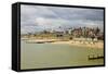 Seafront of Attractive Town with Lighthouse, Beach Huts, Southwold, Suffolk, England, UK-Rob Francis-Framed Stretched Canvas