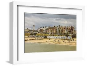 Seafront of Attractive Town with Lighthouse, Beach Huts, Southwold, Suffolk, England, UK-Rob Francis-Framed Photographic Print