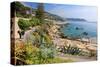 Seafront Promenade in Bordighera, Province of Imperia, Liguria, Italy-null-Stretched Canvas