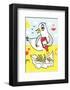 Seagull and Chips - Tommy Human Cartoon Print-Tommy Human-Framed Giclee Print